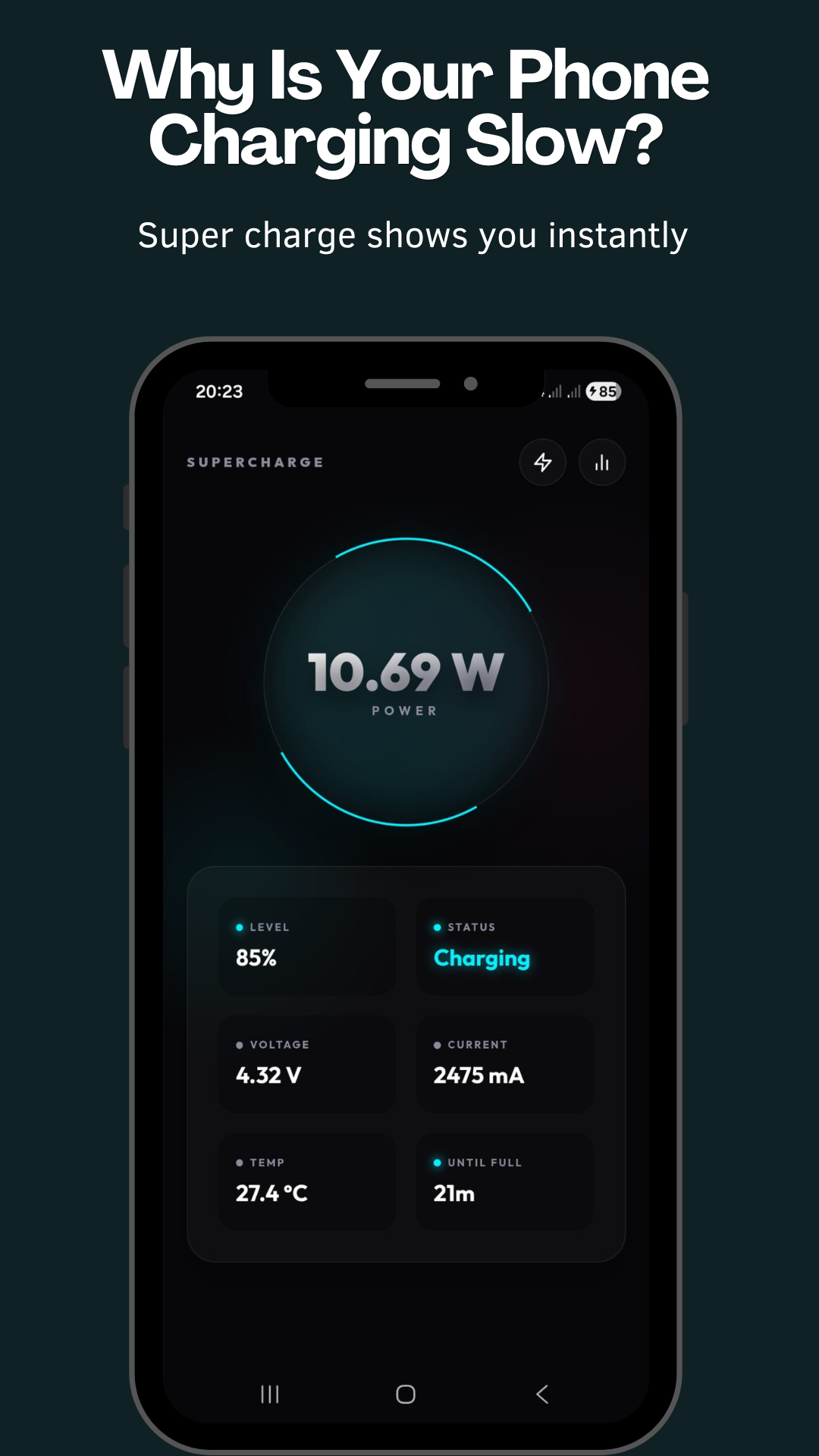 SuperCharge app interface