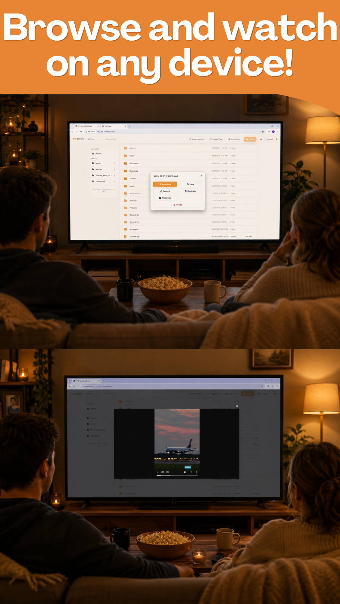 WiFi Drive security screen